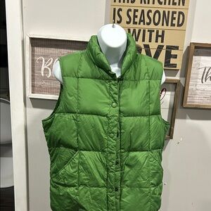 Lands' End Green Puffer Vest